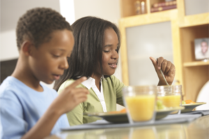 In-home child care providers are reimbursed for serving healthy meals and snacks.